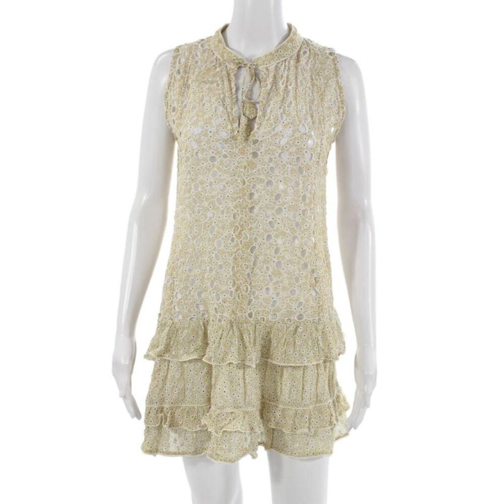 Sunday Saint Tropez Women Playsuit Beige Floral Sleeveless Size S
